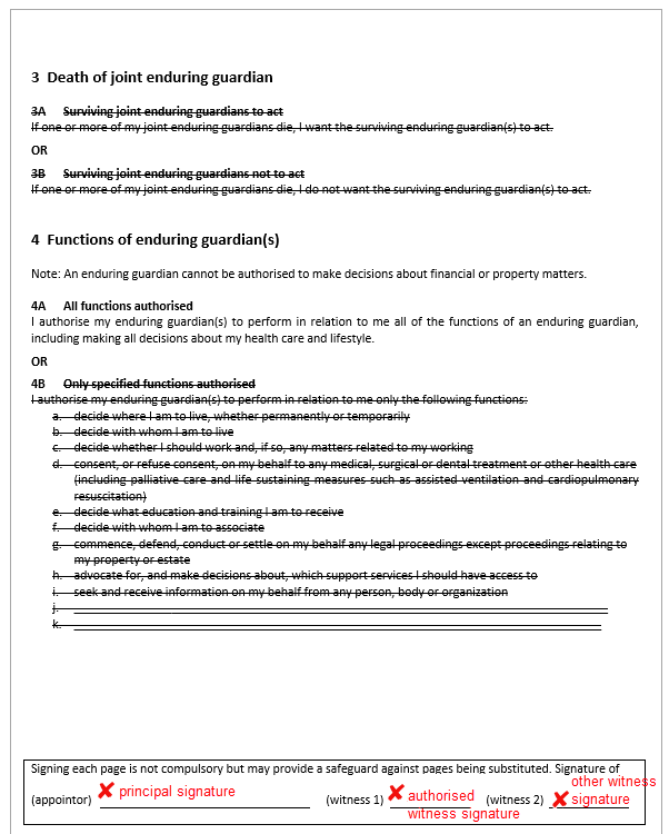 Visual Instructions How To Execute Western Australian Enduring Power Of Guardianship Document 3579